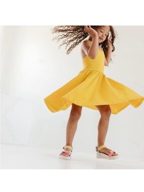 Alice + Ames Bright Yellow Cotton Tank Dress